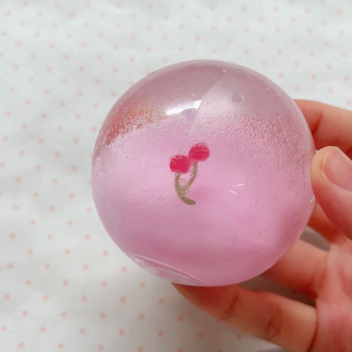 Little Cherry Stress Ball Cracking Wax Ball