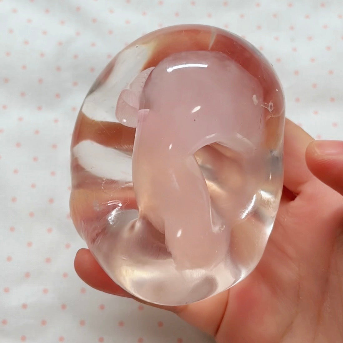 Crystal Kiwi Bow Coconut Oil Stress Ball