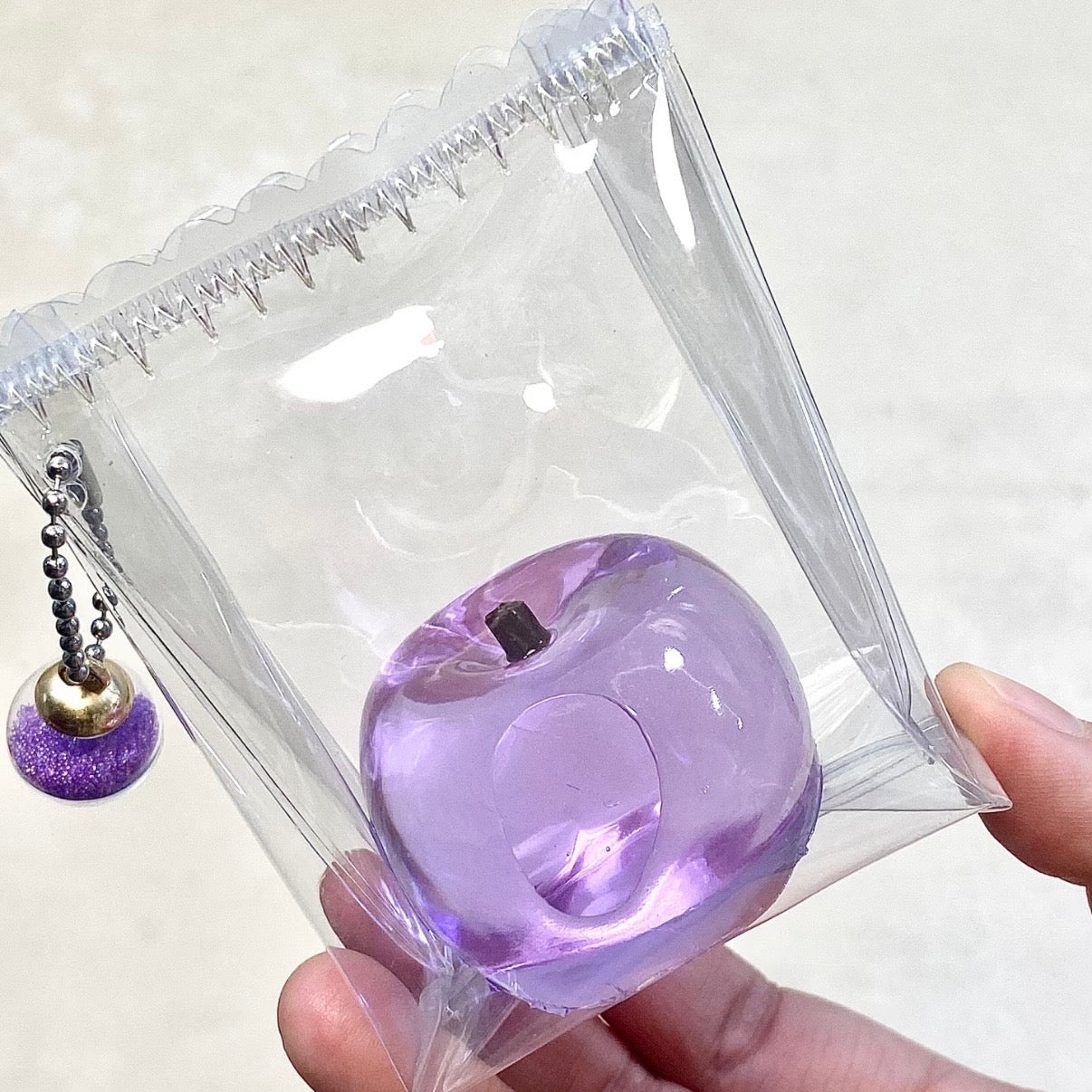 Mini Sparkle Star Apple Bag Squishy