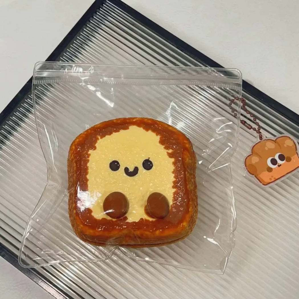 Smiley Toast Taba Squishy