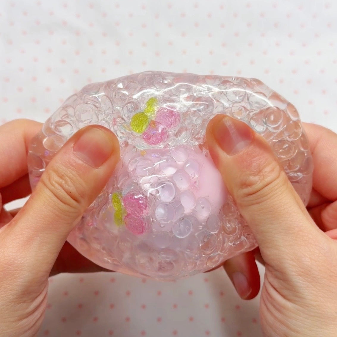 Clear Cherry Wax Cracking Ball