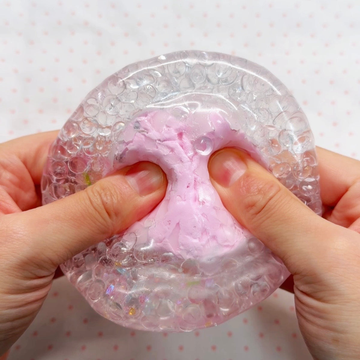 Clear Cherry Wax Cracking Ball